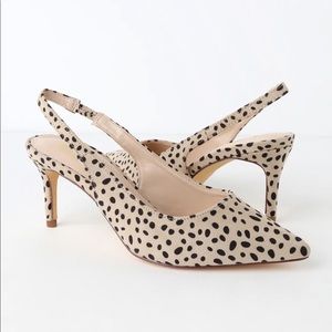 Lulu’s Cheetah Suede Pointed-Toe Slingback Pumps